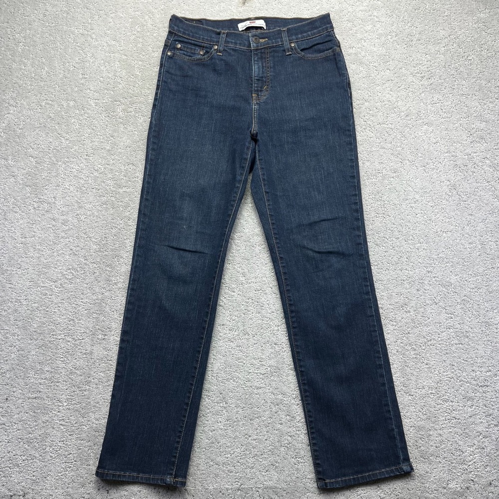Levis 512 Jeans Womens 6 Blue Denim Dark Wash Perfectly Slimming Straight Leg